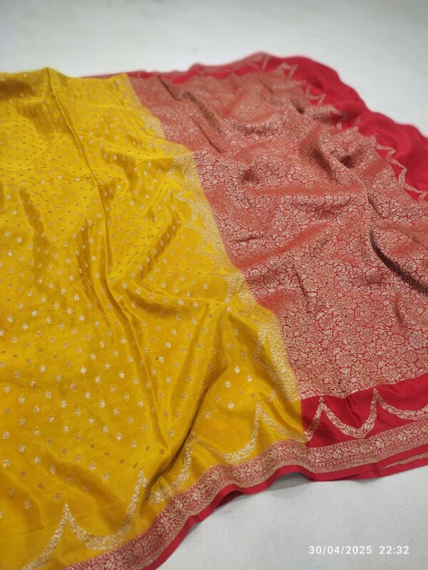 Pure Banarasi crepe silk saree